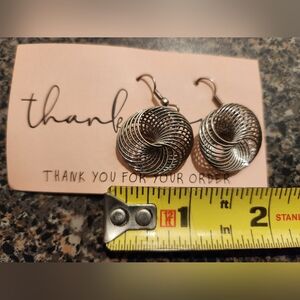 Steel spiral earrings